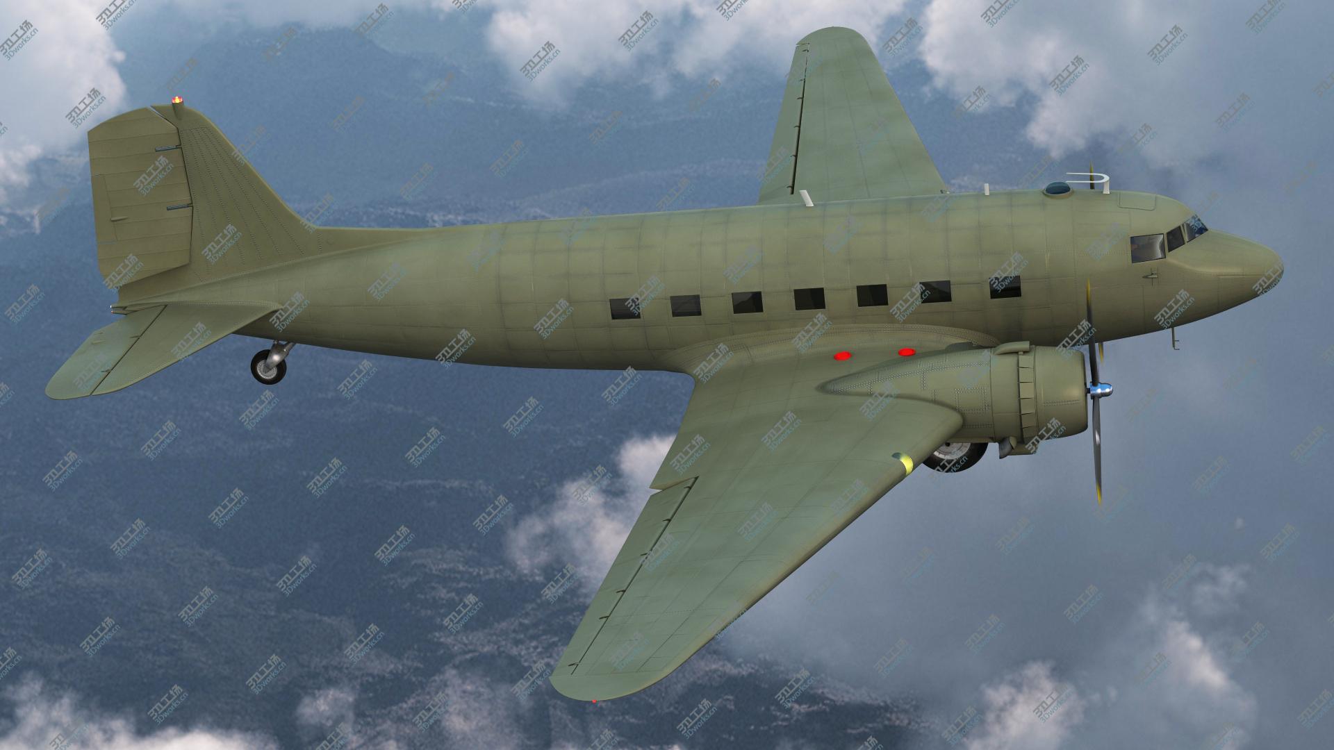 images/goods_img/20210313/Vintage Military Cargo Plane Rigged 3D model/5.jpg